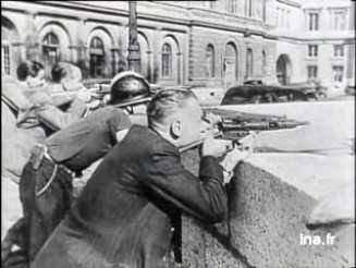 Resistants battle for control of Paris, August 1944.