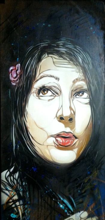 C215. Marlène. Stencil and acrylic on wood. 2012. Artist's collection.